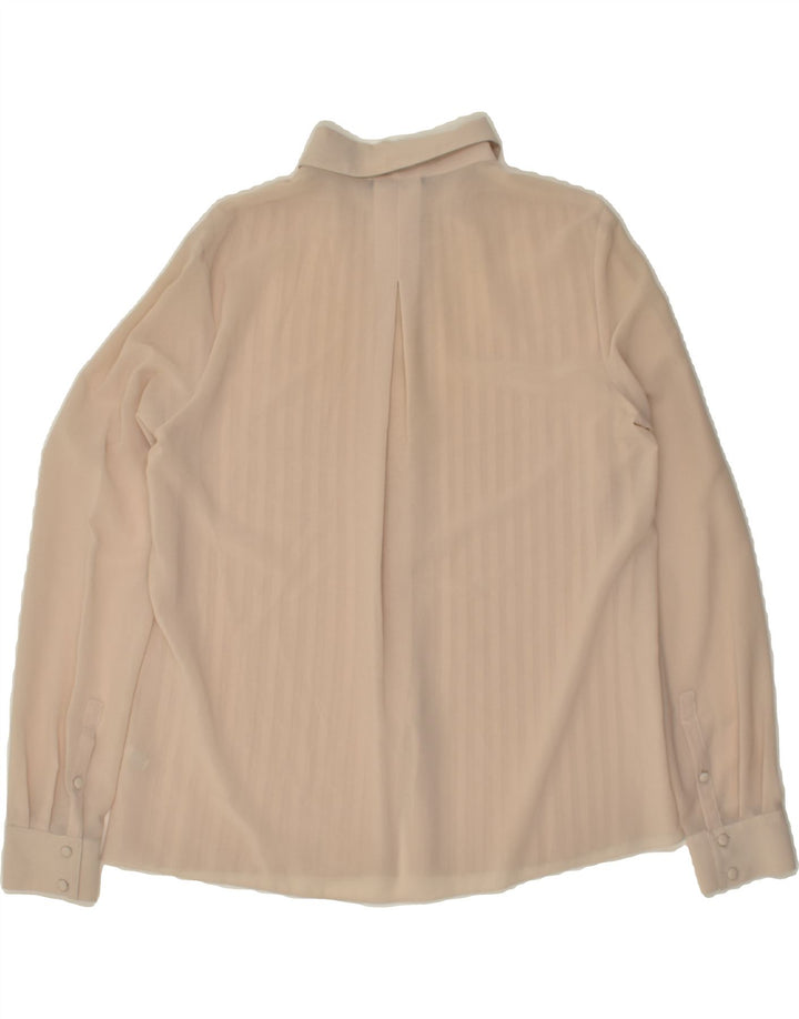 PINKO Damen Übergroße durchsichtige Hemdbluse UK 10 Small Beige