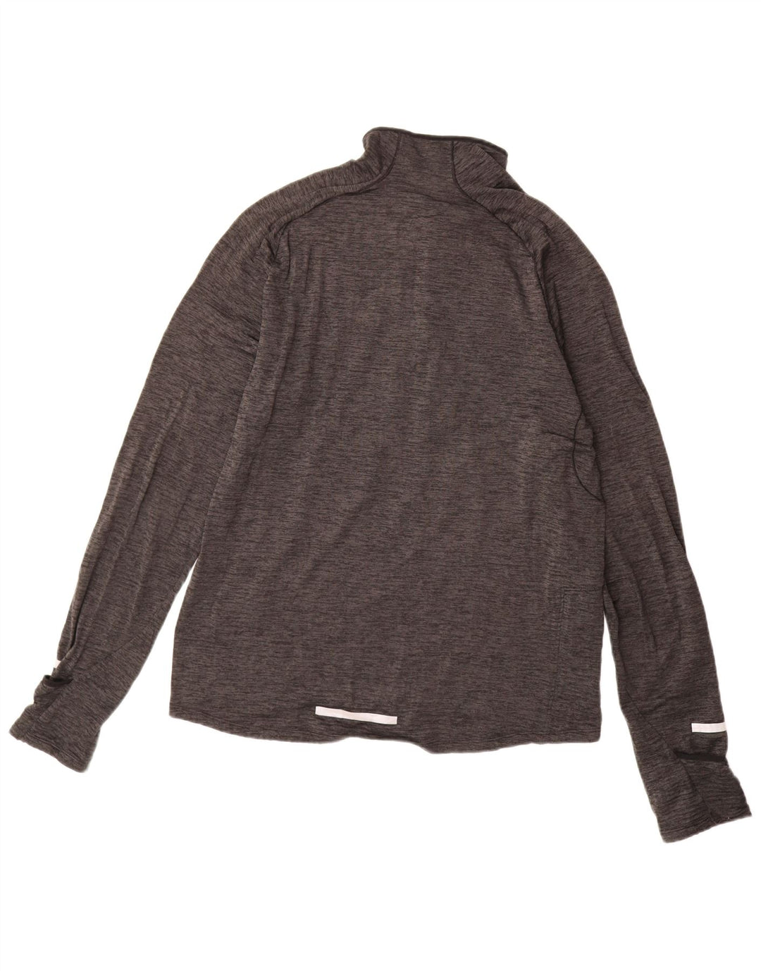NIKE Herren Dri Fit Pullover-Trainingsanzugoberteil mit Reißverschluss, mittelgrau gefleckt
