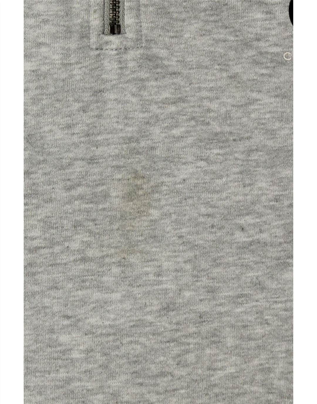 CALVIN KLEIN JEANS Herren-Sweatshirt mit Reißverschluss am Hals, Mittelgrau