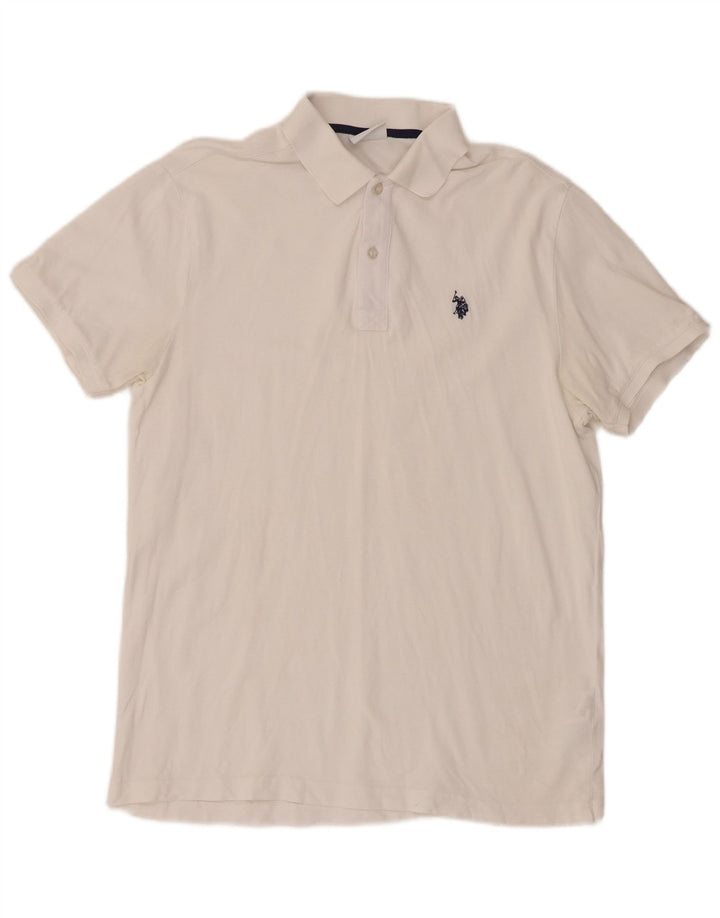 U.S. Polo Assn. Herrenhemd, groß, aus weißer Baumwolle