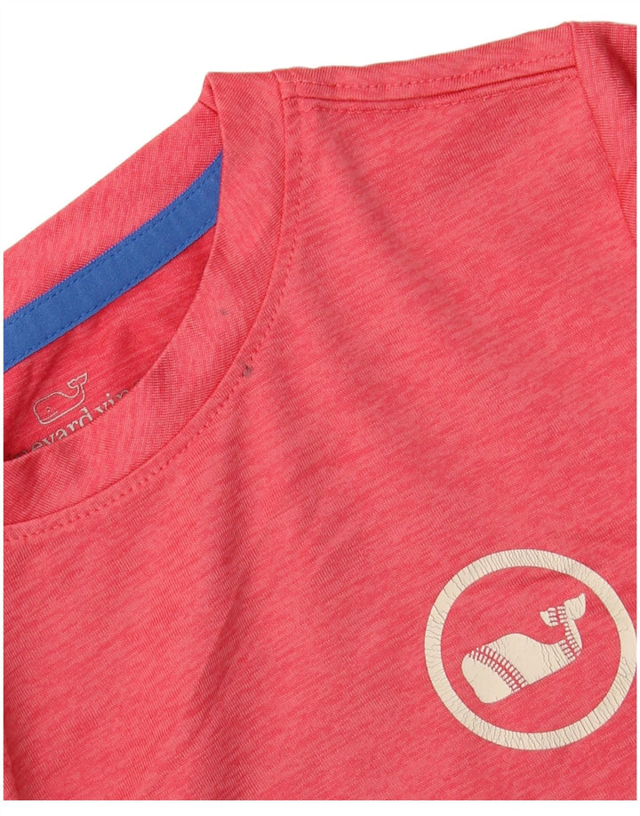VINEYARD VINES Jungen Performance Graphic T-Shirt Top 4–5 Jahre Rosa