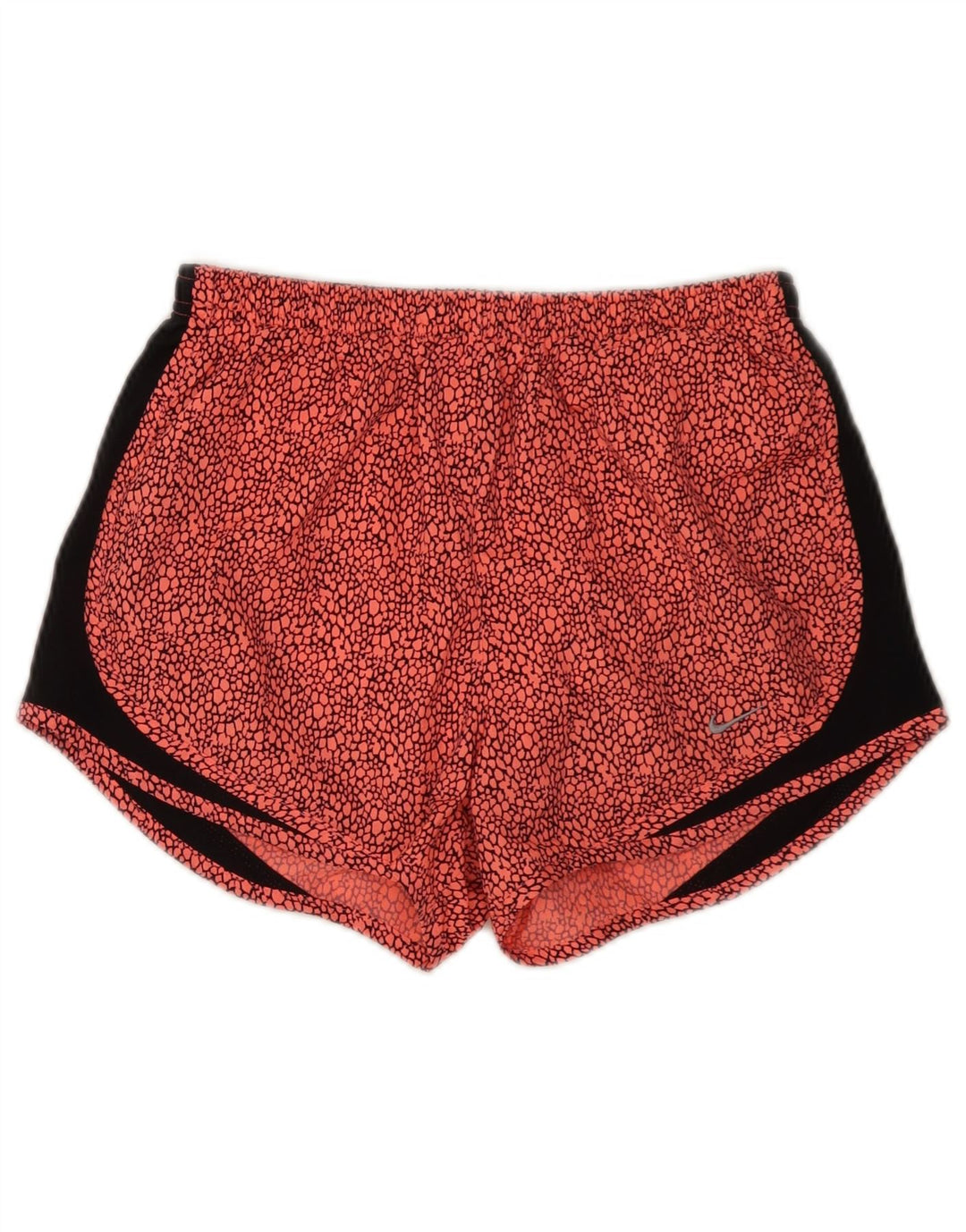 Nike Damen Dri Fit Sportshorts mit abstraktem Muster, UK 10, Größe S, rot, Polyester