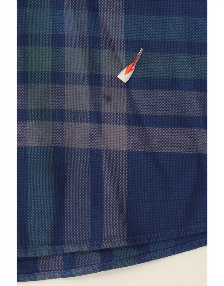 U.S. Polo Assn. Herren-Hemd mit normaler Passform, Mittelblau kariert