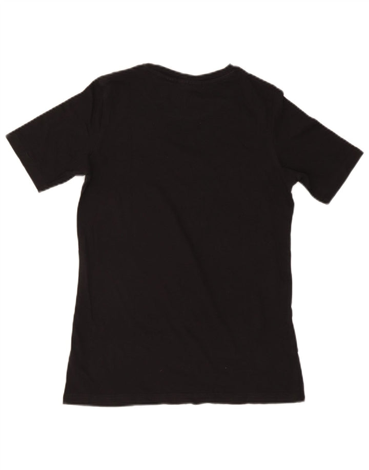 CHEAP MONDAY Damen T-Shirt Top UK 10 Small Schwarz Baumwolle