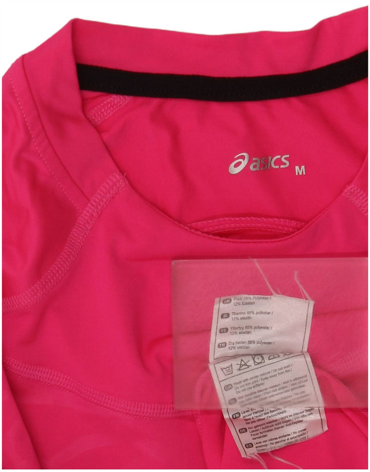 Asics Damen Top Langarm UK 14 Mittelrosa geometrisches Polyester
