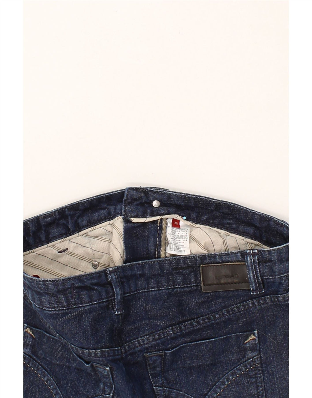 GAS Damen-Jeansrock W30, mittelmarineblaue Baumwolle