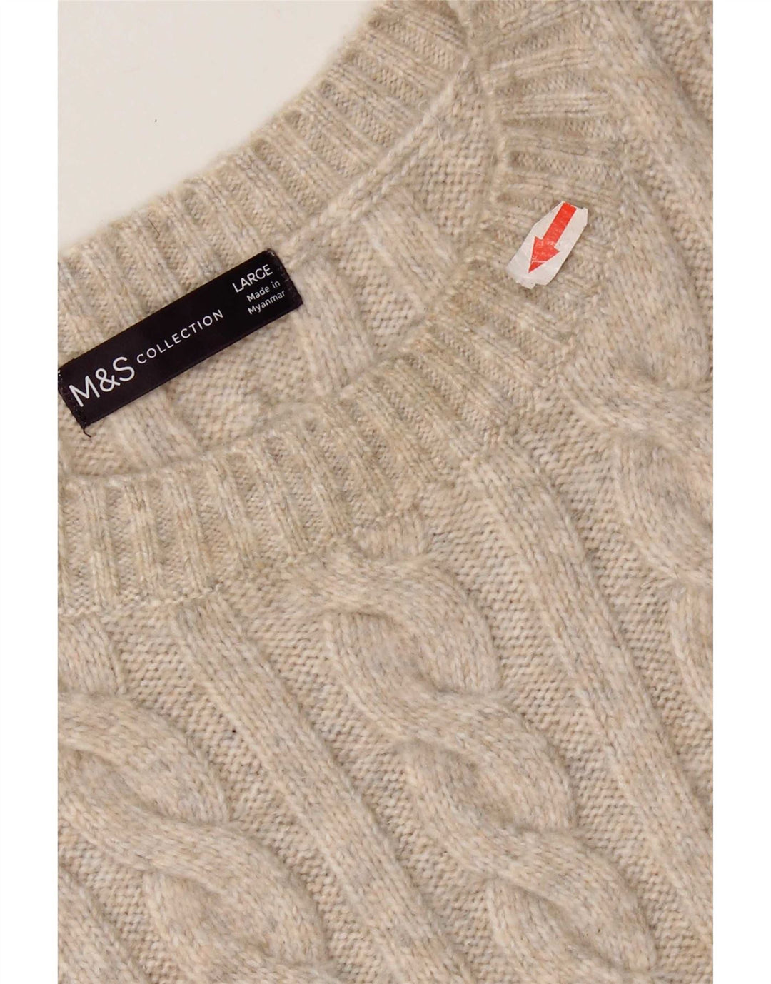Marks & Spencer Damen Weste Tank Top UK 16 Large Beige Polyester