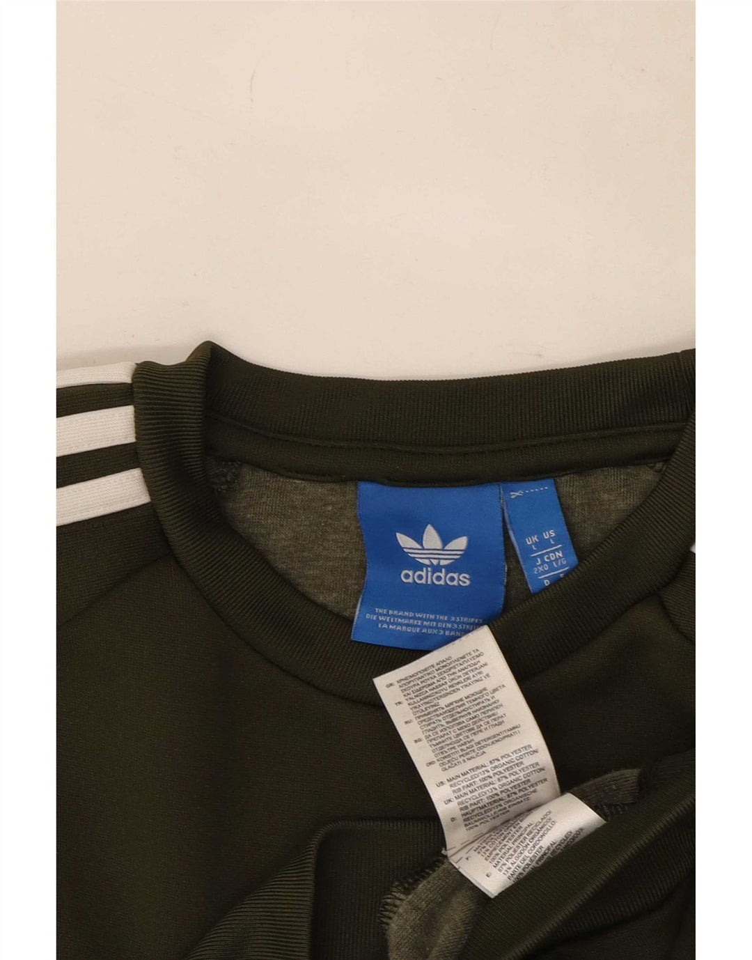 Adidas Herren Sweatshirt Pullover Large Khaki Polyester
