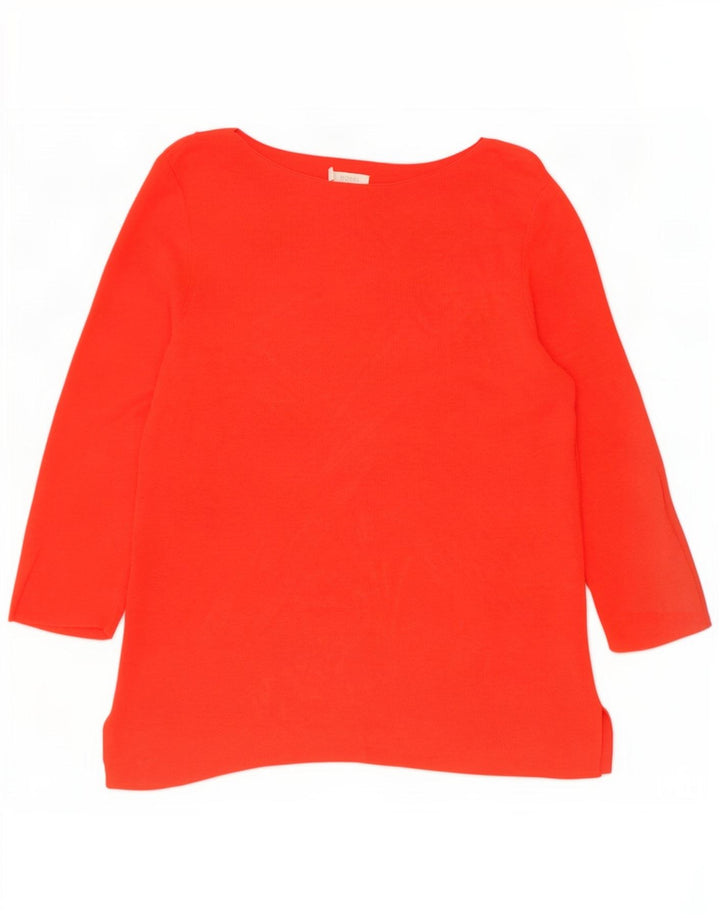 Hobbs Damen-Top, 3/4-Ärmel, UK-Größe 14, Größe L, rote Viskose