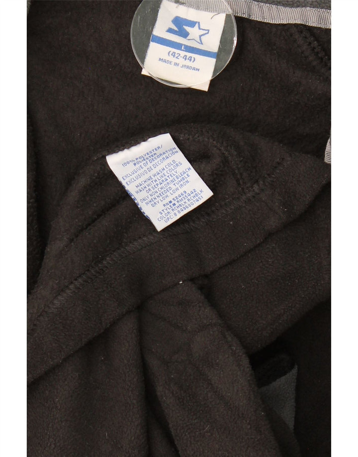 STARTER Mens Fleece Jacket Size 42/44 Large Black Polyester Vintage Starter and Second-Hand Starter from Messina Hembry 