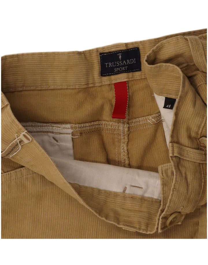 TRUSSARDI Herren gerade Cordhose IT 48 Medium W32 L31 Beige