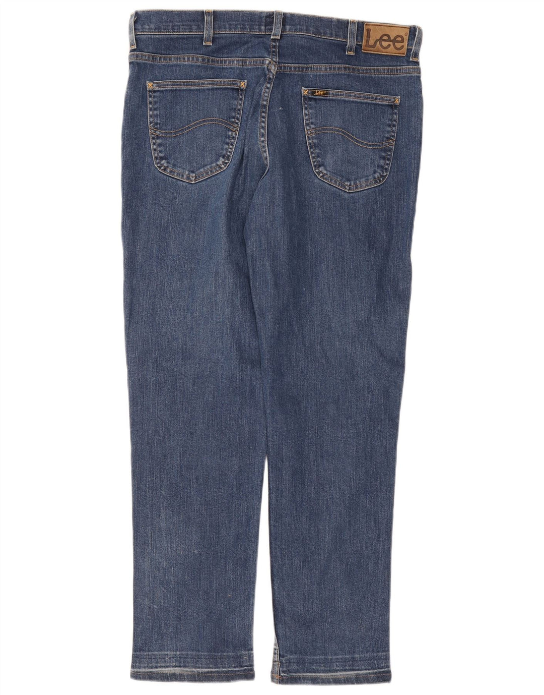 Lee Herren Straight Jeans W38 L31 Blaue Baumwolle