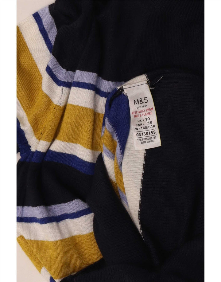 Marks & Spencer Langarm-Pulloverkleid für Damen, Gr. 10, Größe S, Mehrfarbig