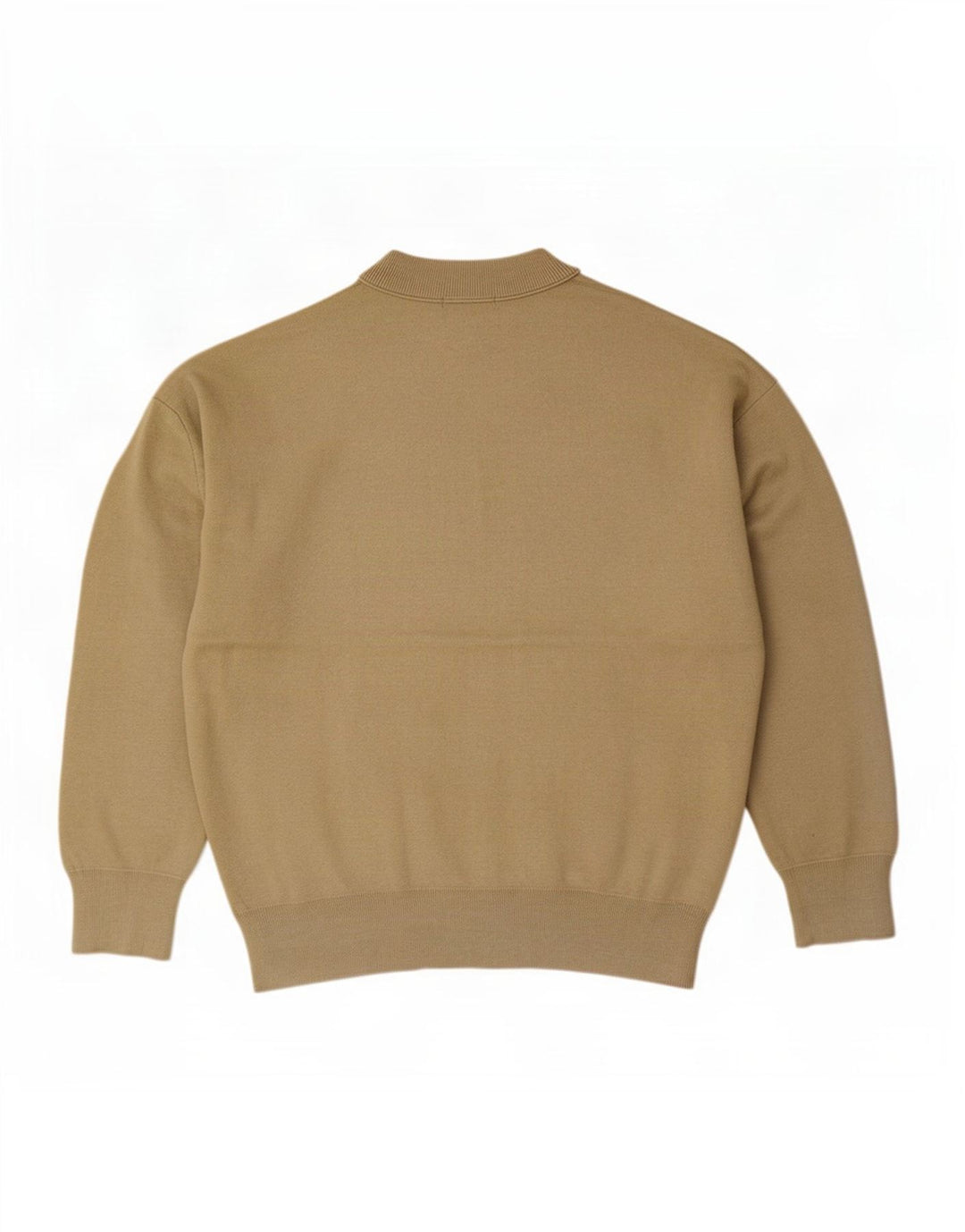 Zara Herren-Pullover mit Rundhalsausschnitt, groß, Khaki