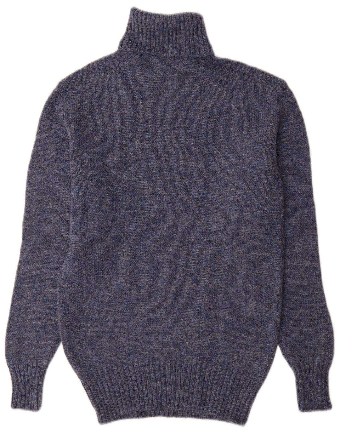 Vintage Herren Rollkragenpullover Pullover Kleine blaue Schurwolle