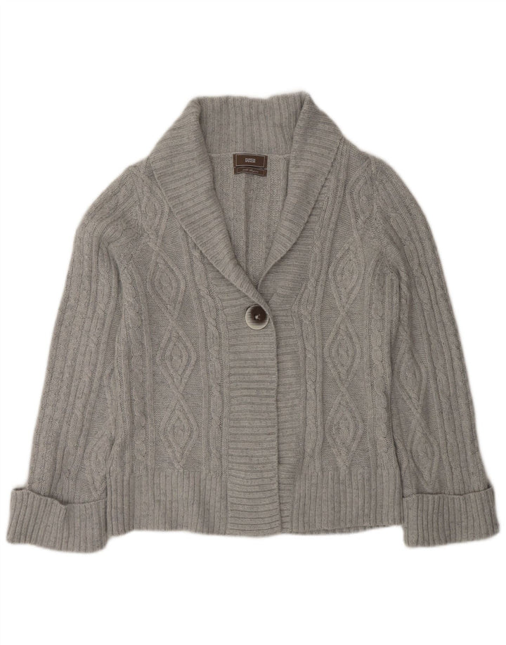 Marks & Spencer Damen-Cardigan-Pullover UK 12 Mittelgraues Acryl