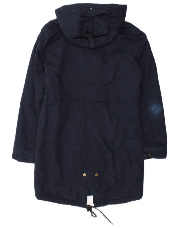 Marks & Spencer Mens Oversized Hooded Parka Jacket UK 8 Small Navy Blue