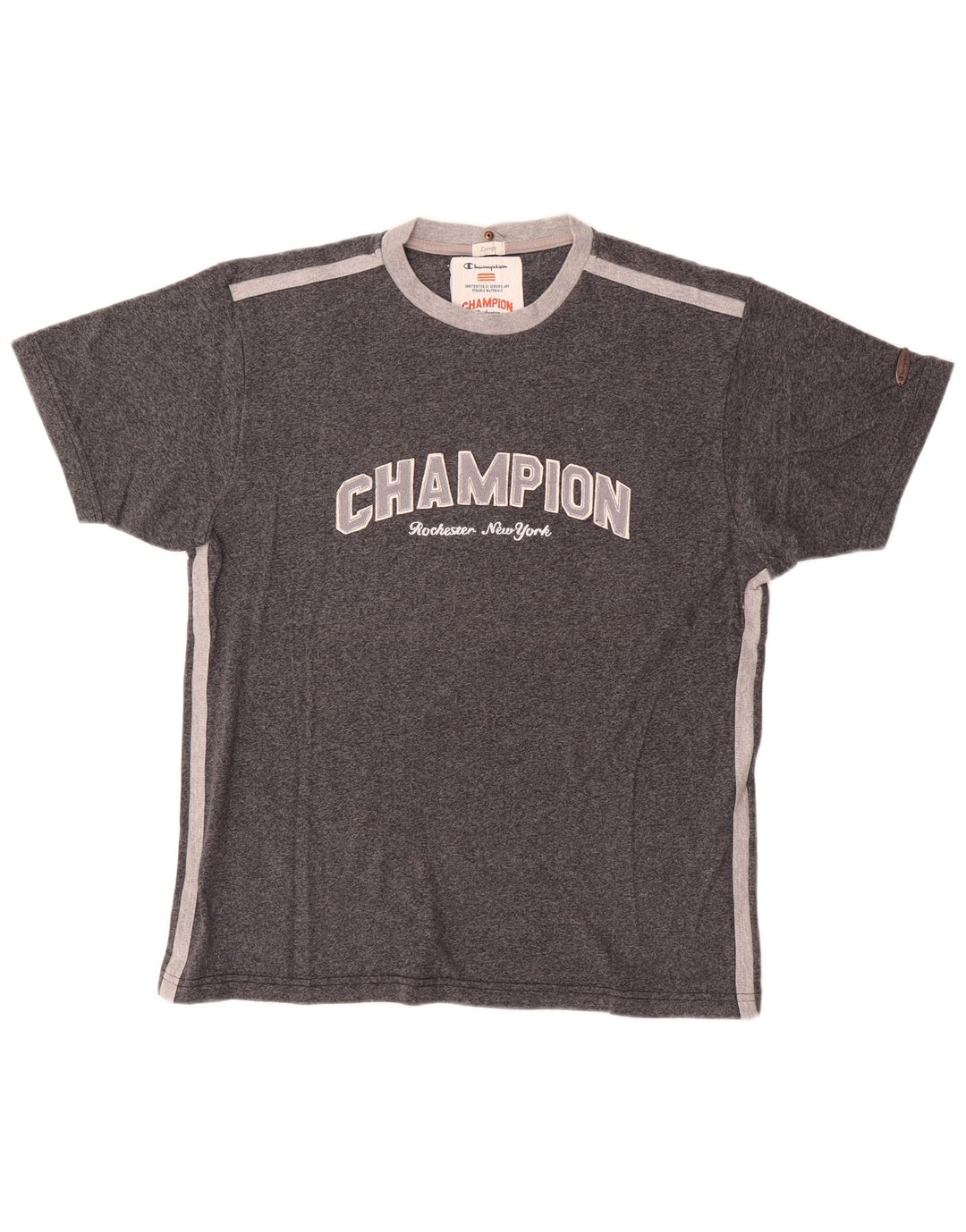 Champion Herren-T-Shirt mit Grafik, Größe L, Grau, Baumwolle