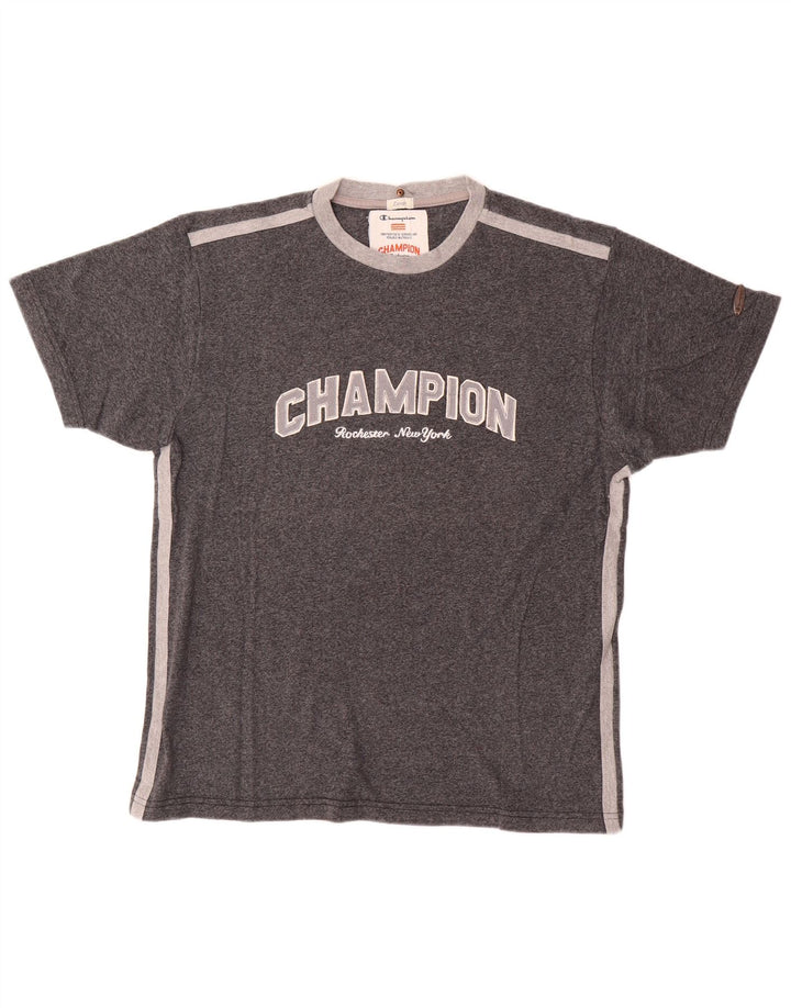Champion Herren-T-Shirt mit Grafik, Größe L, Grau, Baumwolle