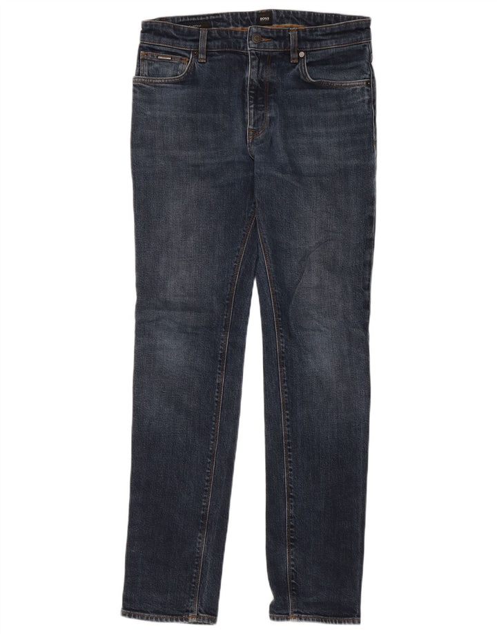 Hugo Boss Herren Slim Straight Jeans W30 L32 Marineblau