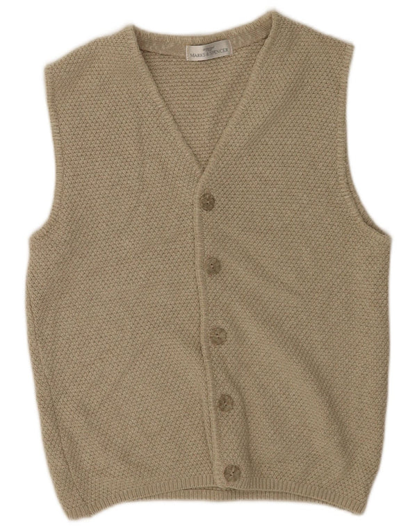 Marks & Spencer Damen-Cardigan, ärmellos, Gr. 10, Größe S, Grün