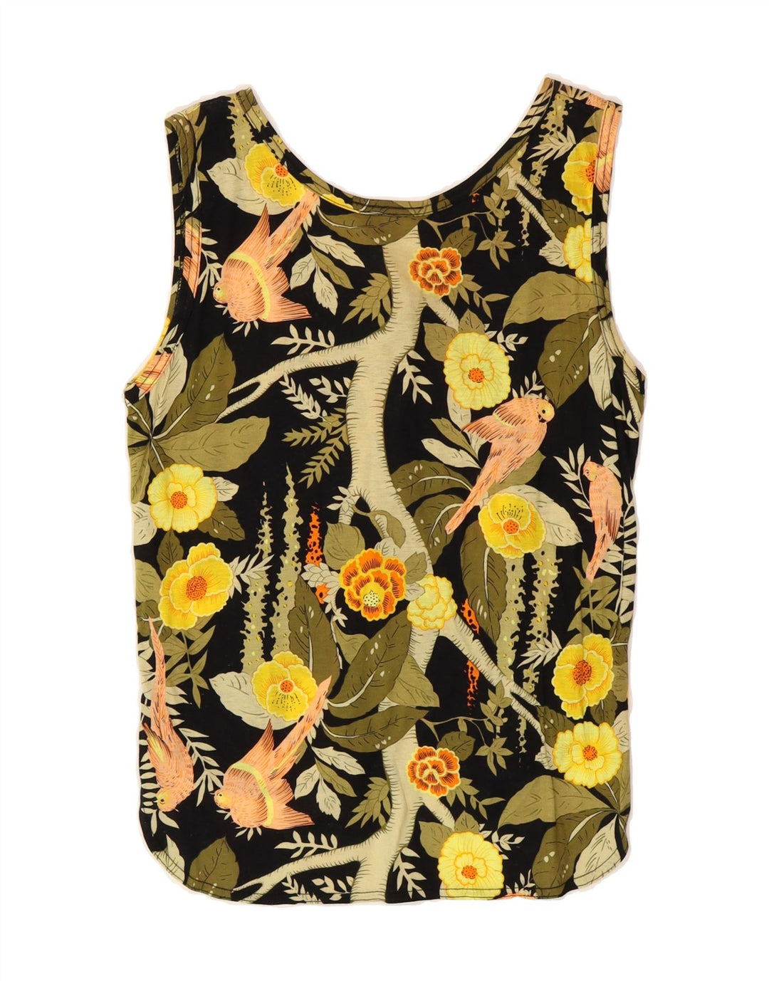 VINTAGE Womens Vest Top IT 46 Large Multicoloured Floral Cotton Vintage Vintage and Second-Hand Vintage from Messina Hembry 