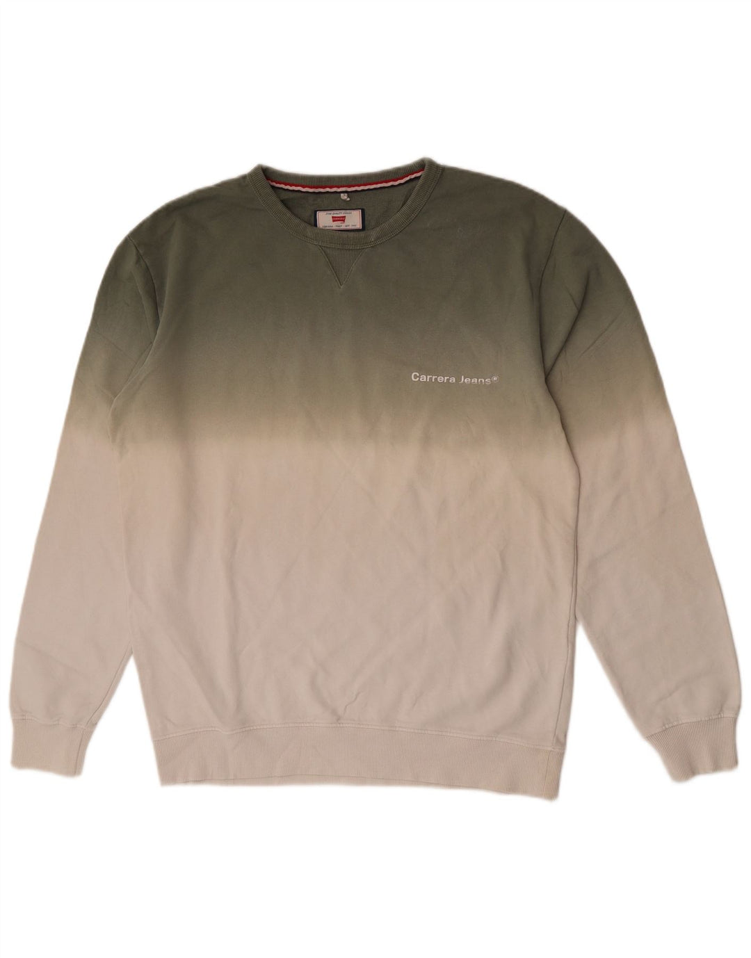Carrera Herren-Sweatshirt-Pullover, groß, grüne Colourblock-Baumwolle