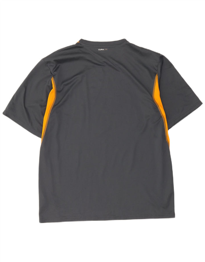 Adidas Herren Climalite T-Shirt Top XL Grau Colourblock Polyester