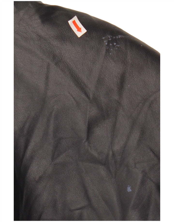 PER ME Damen Lederjacke UK 22 2XL Schwarzes Leder