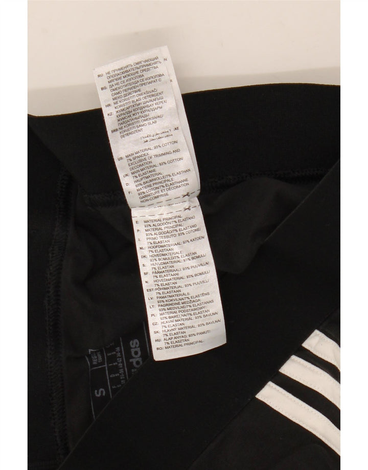 Adidas Damen-Leggings mit regulärer Passform, UK 8/10, Größe S, Schwarz, Baumwolle