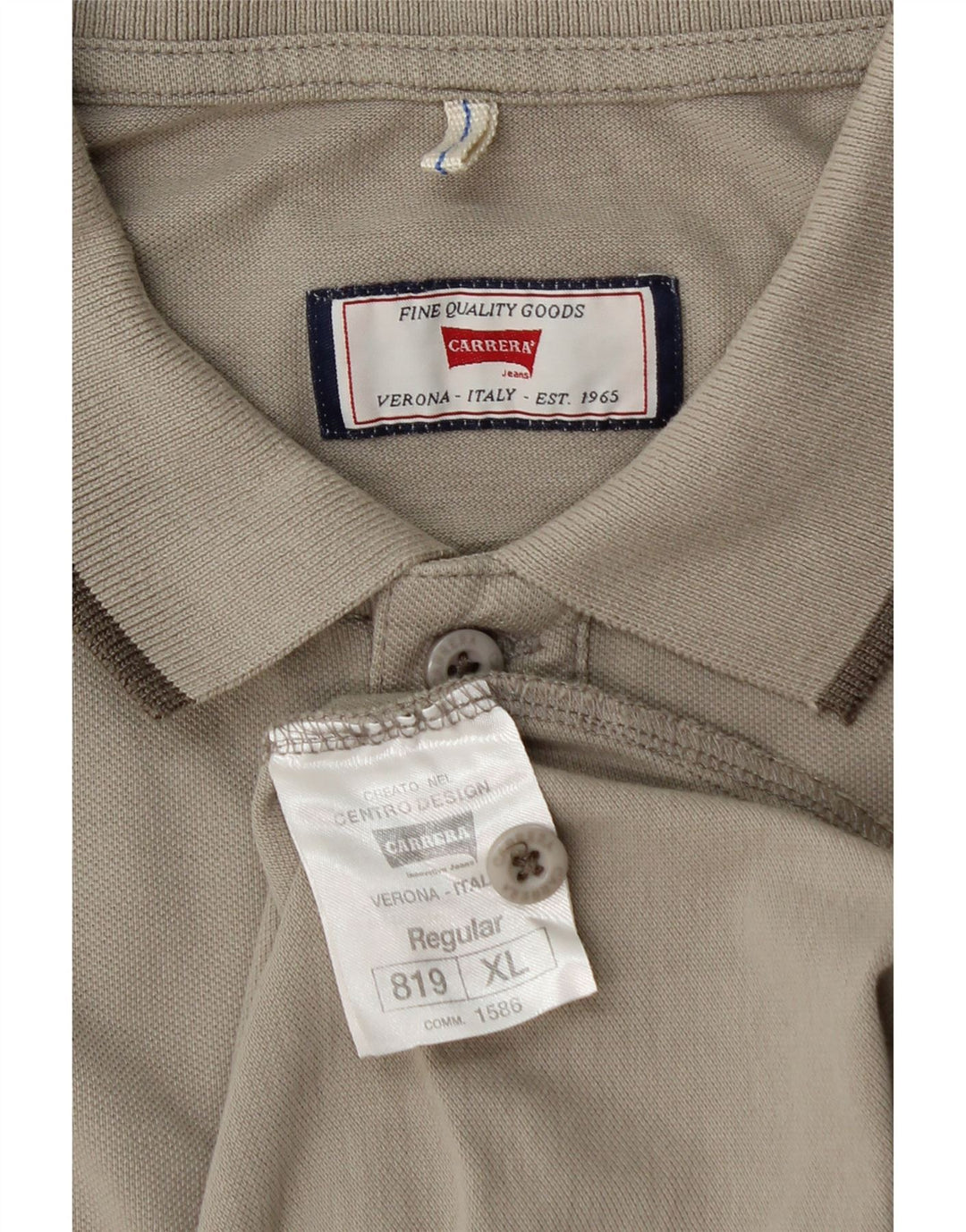 CARRERA Herren Poloshirt XL Grau Baumwolle