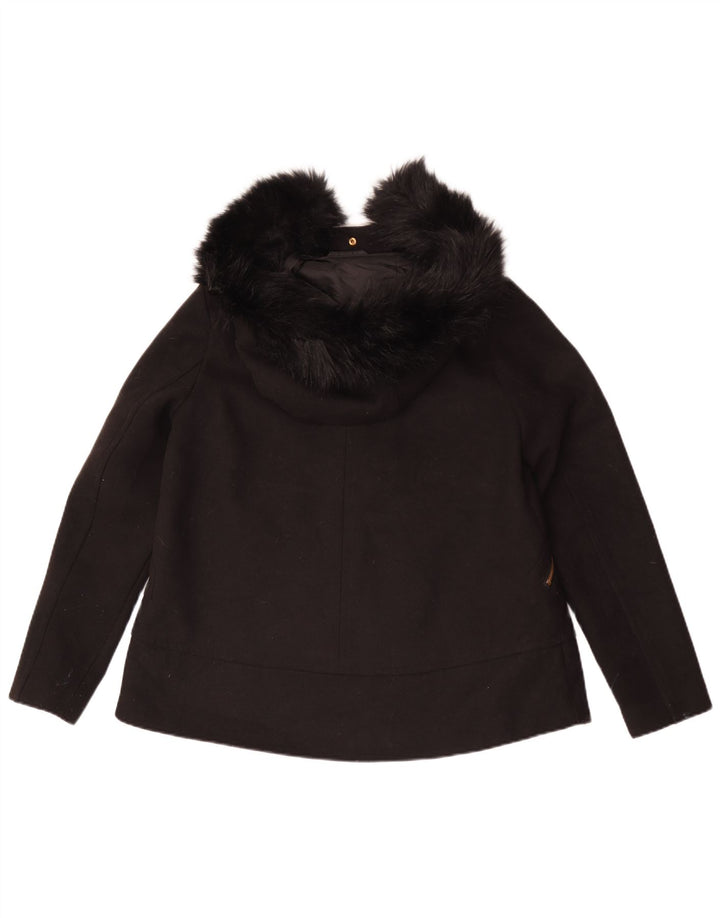 Zara Damen-Bomberjacke mit Kapuze, UK 10, Größe S, Schwarz, Polyester