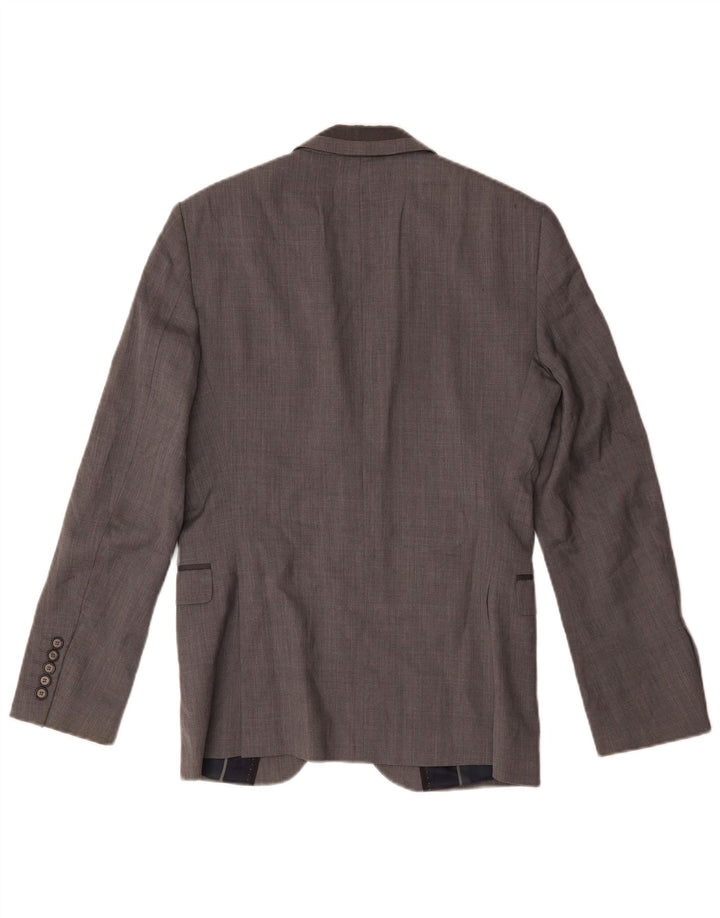 Zara Herren-Blazer mit 2 Knöpfen, UK 38, mittelgraue Wolle