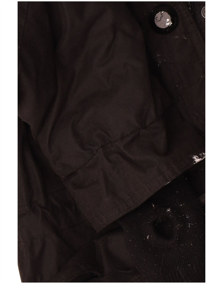 KHUJO Damen Parka Jacke UK 14 Medium Schwarz Polyester