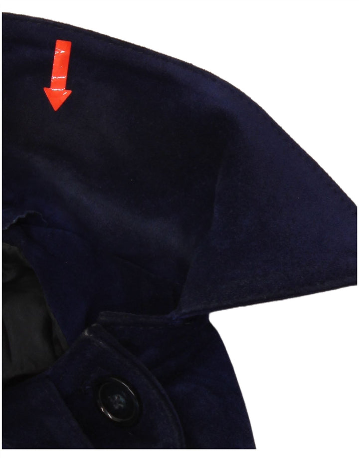 Vintage Damen Wildlederjacke UK 12 Medium Marineblau