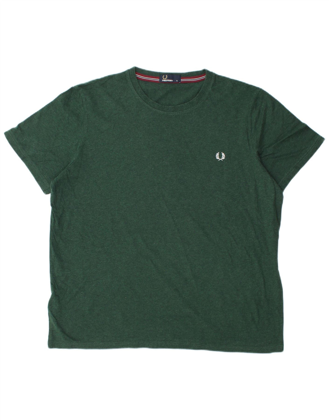 Fred Perry Herren T-Shirt Top XL Grüne Baumwolle