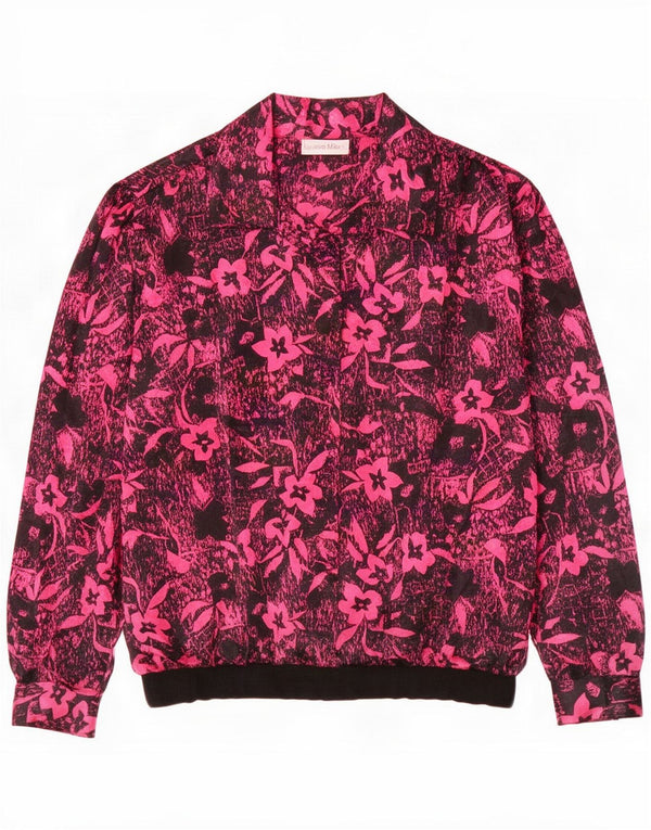 Vintage Damen-Hemdbluse UK 20 2XL Pink Floral