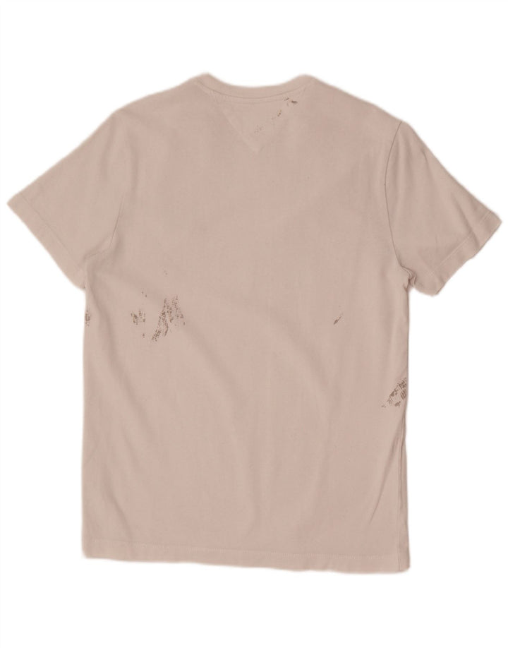 Tommy Hilfiger Herren T-Shirt mit Grafik, XS, Weiß