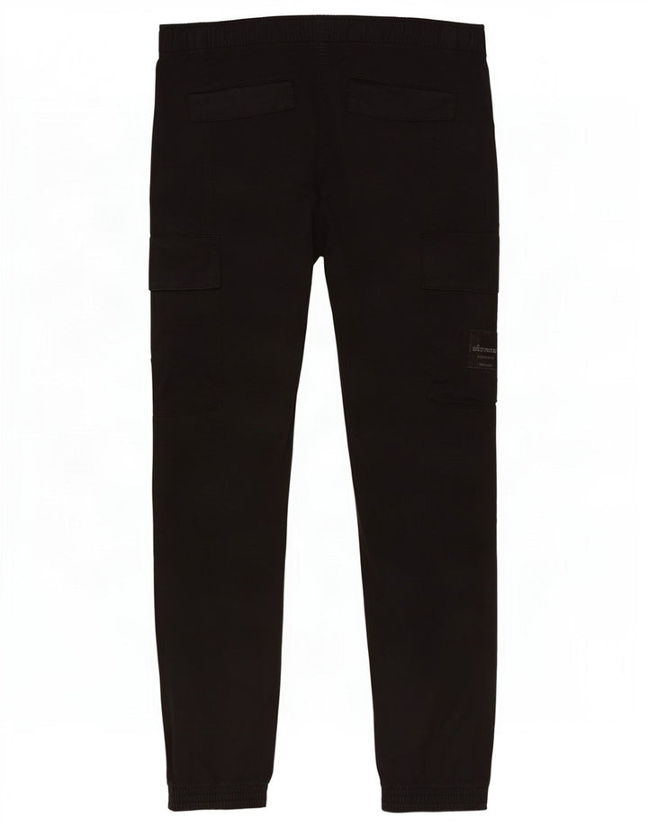 Calvin Klein Herren Jogger Cargo Hose Medium W32 L30 Schwarz Baumwolle