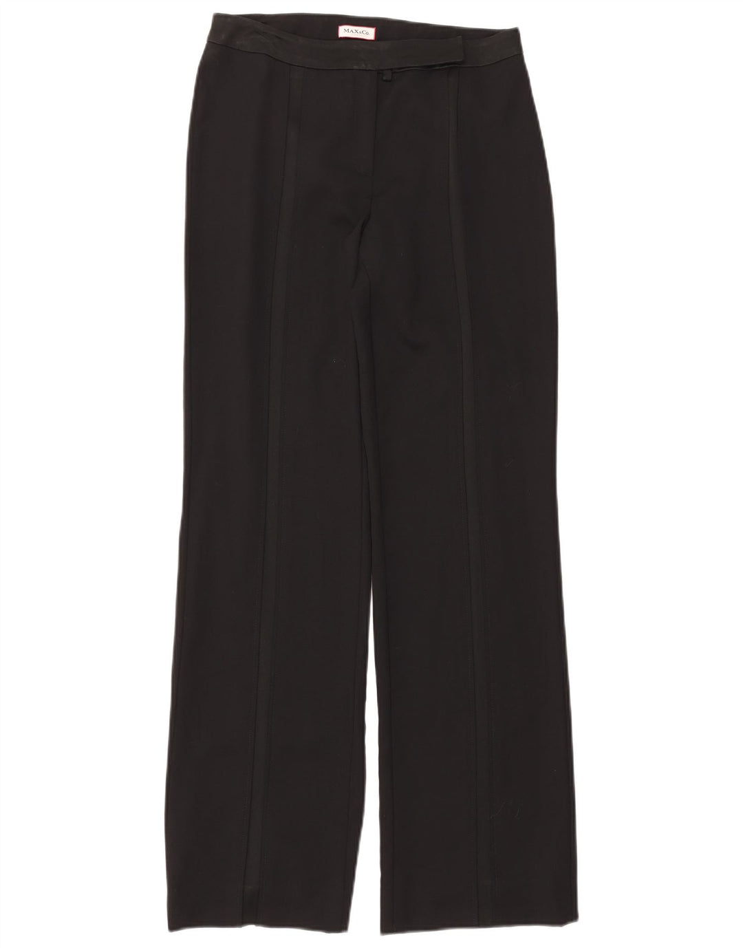 MAX & CO. Womens Classics Straight Suit Trousers UK 10 Small W28 L32 Black