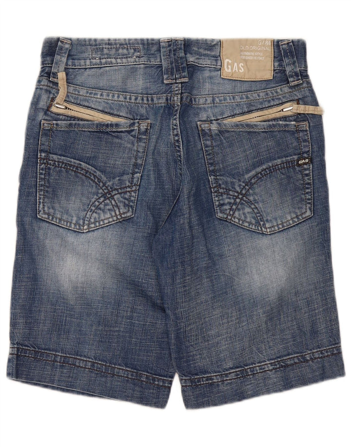 Gas Herren Jeansshorts W29 Small Blau Baumwolle