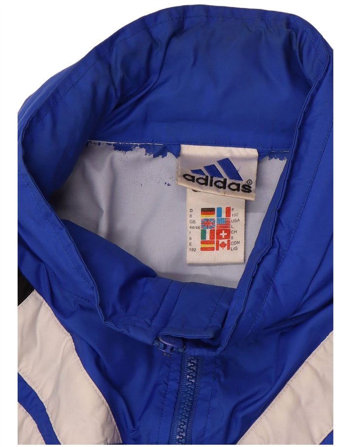 Adidas Herren Regenjacke UK 44/46 Großes blaues Colourblock-Polyamid