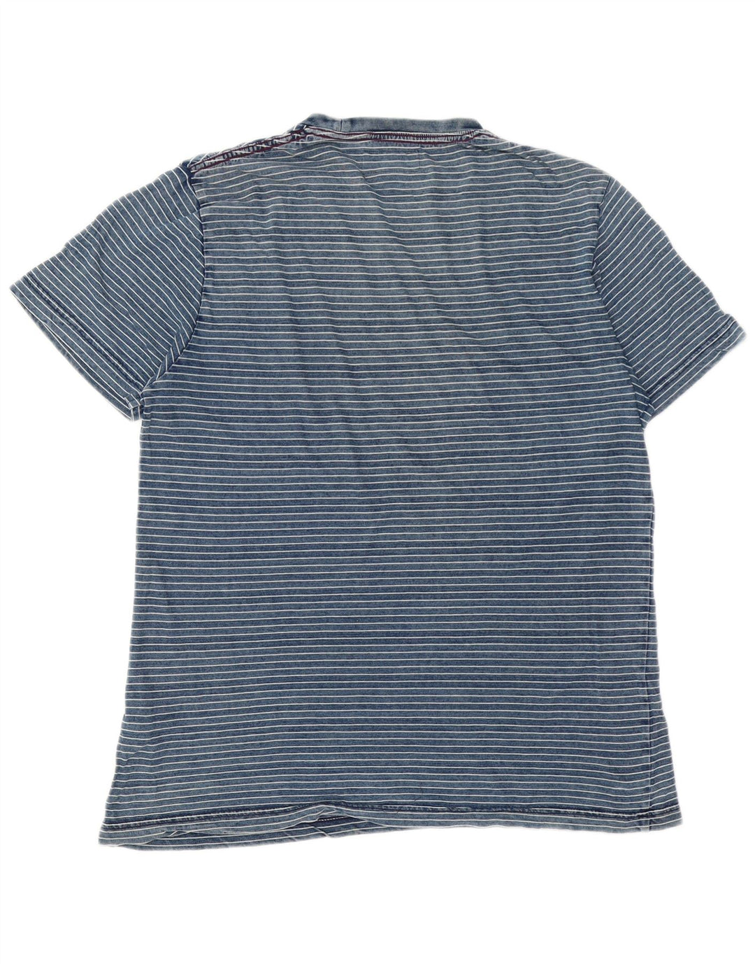 Penguin Herren-T-Shirt, groß, blau gestreift, Baumwolle