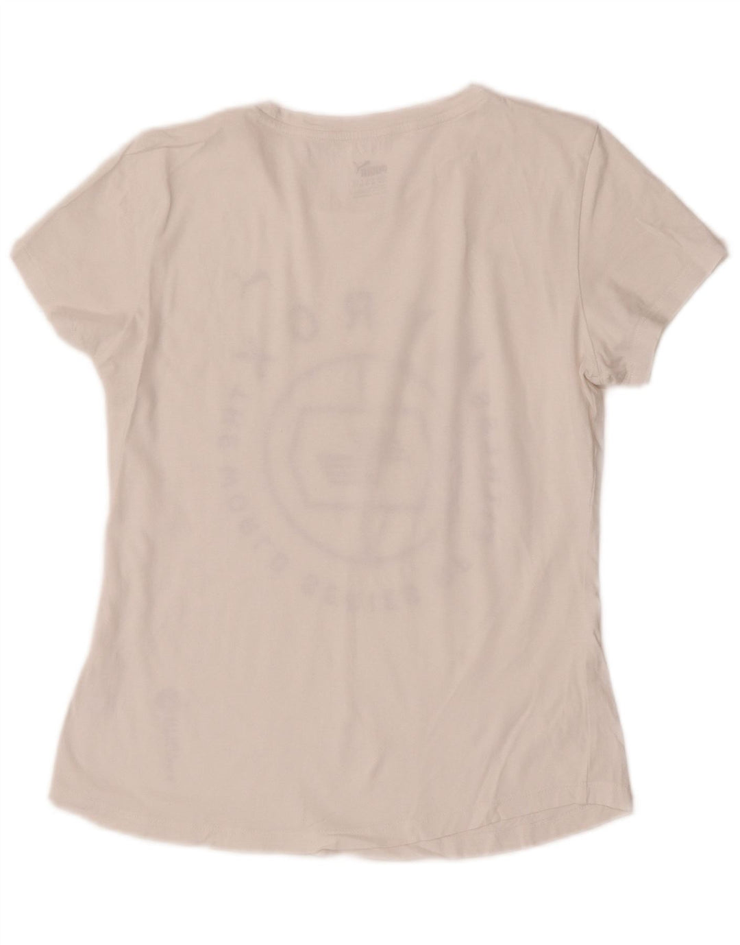 Puma Damen Graphic T-Shirt Top UK 12 Medium Weiß