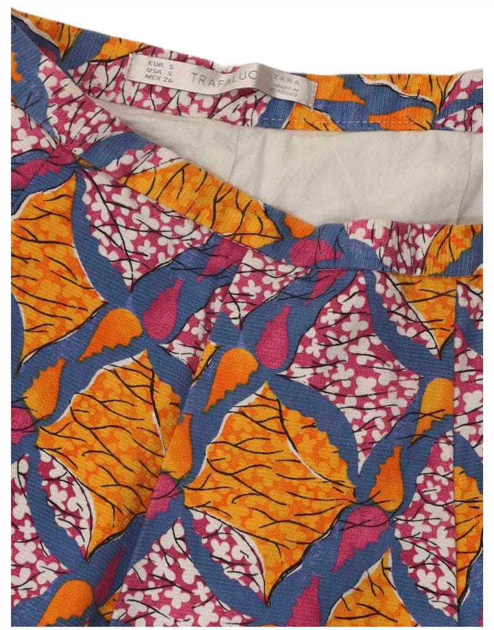 ZARA Womens Abstract Pattern Midi Skirt Small W26 Multicoloured