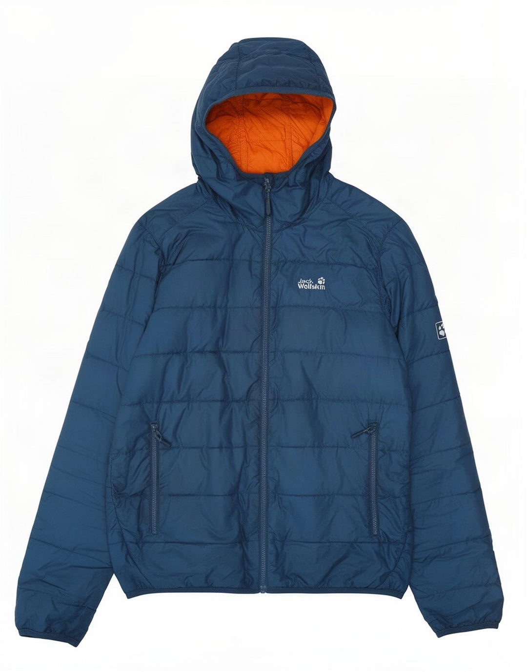 Jack Wolfskin Herren Kapuzenjacke, wattiert, UK 40/42, mittelblau, Polyester