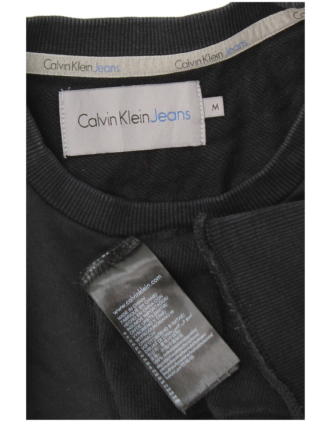 Calvin Klein Jeans Herren-Sweatshirt mit Grafik, mittelschwarze Baumwolle