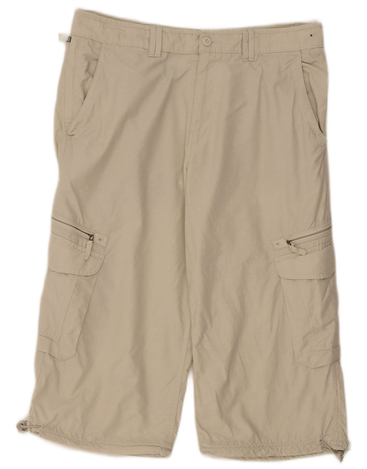 MARKS & SPENCER Herren Cargo-Bermudashorts W34, Größe L, Beige, Baumwolle