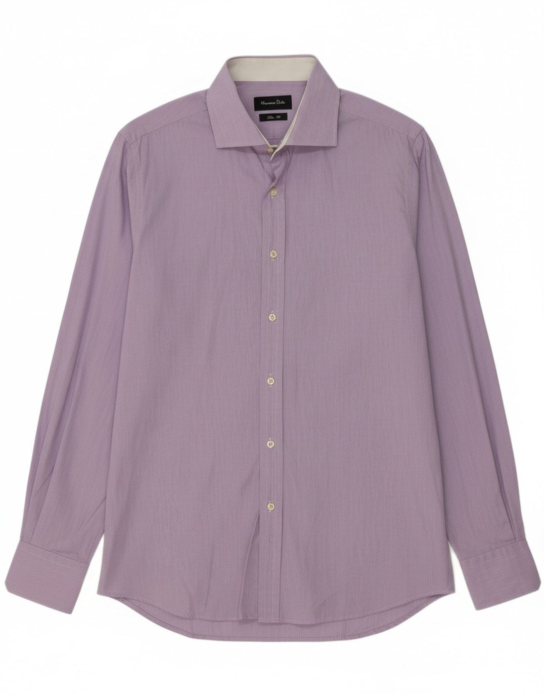 MASSIMO DUTTI Mens Slim Fit Shirt Size 43 17 XL Purple Gingham