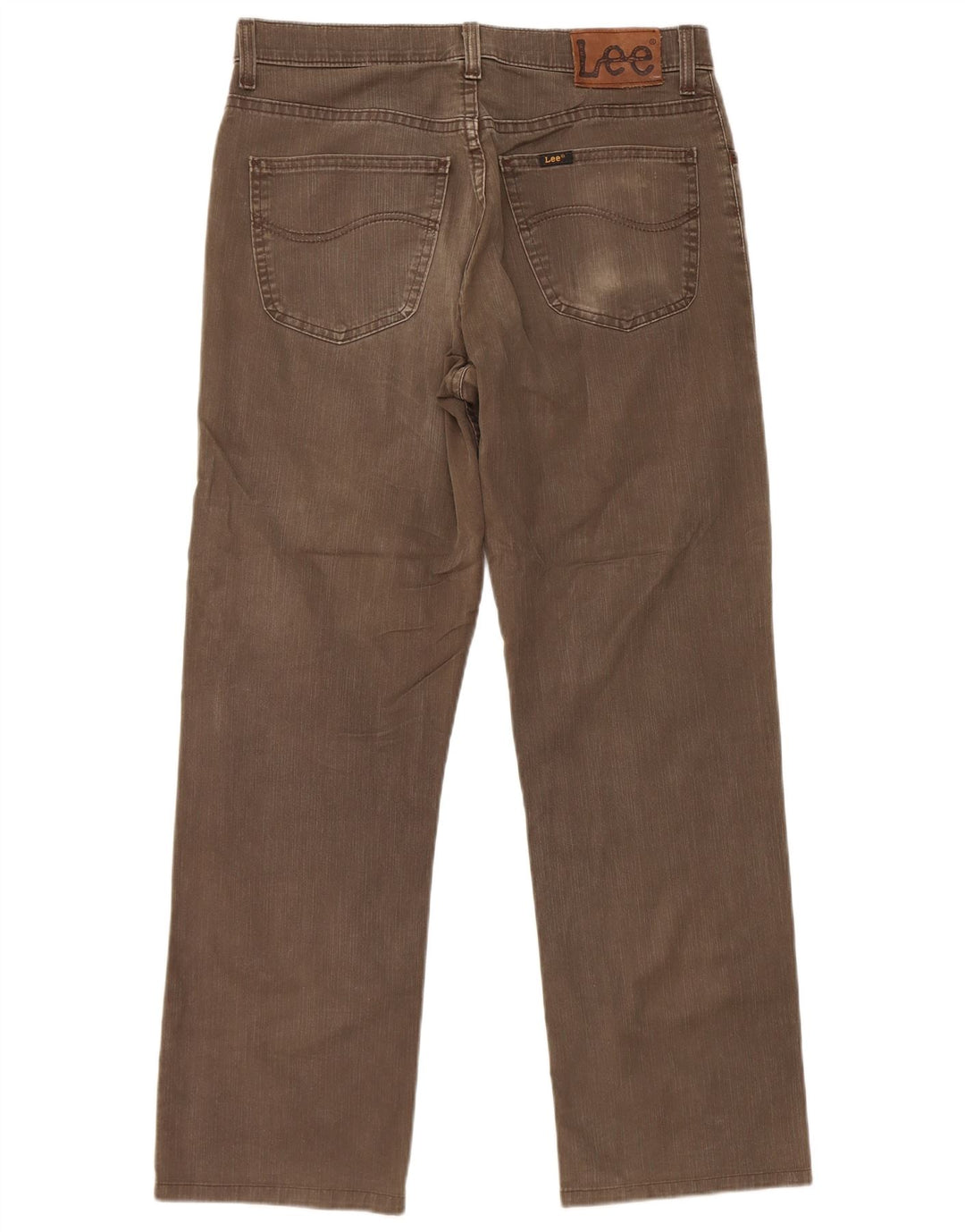 Lee Herren Straight Jeans W32 L29 Braune Baumwolle